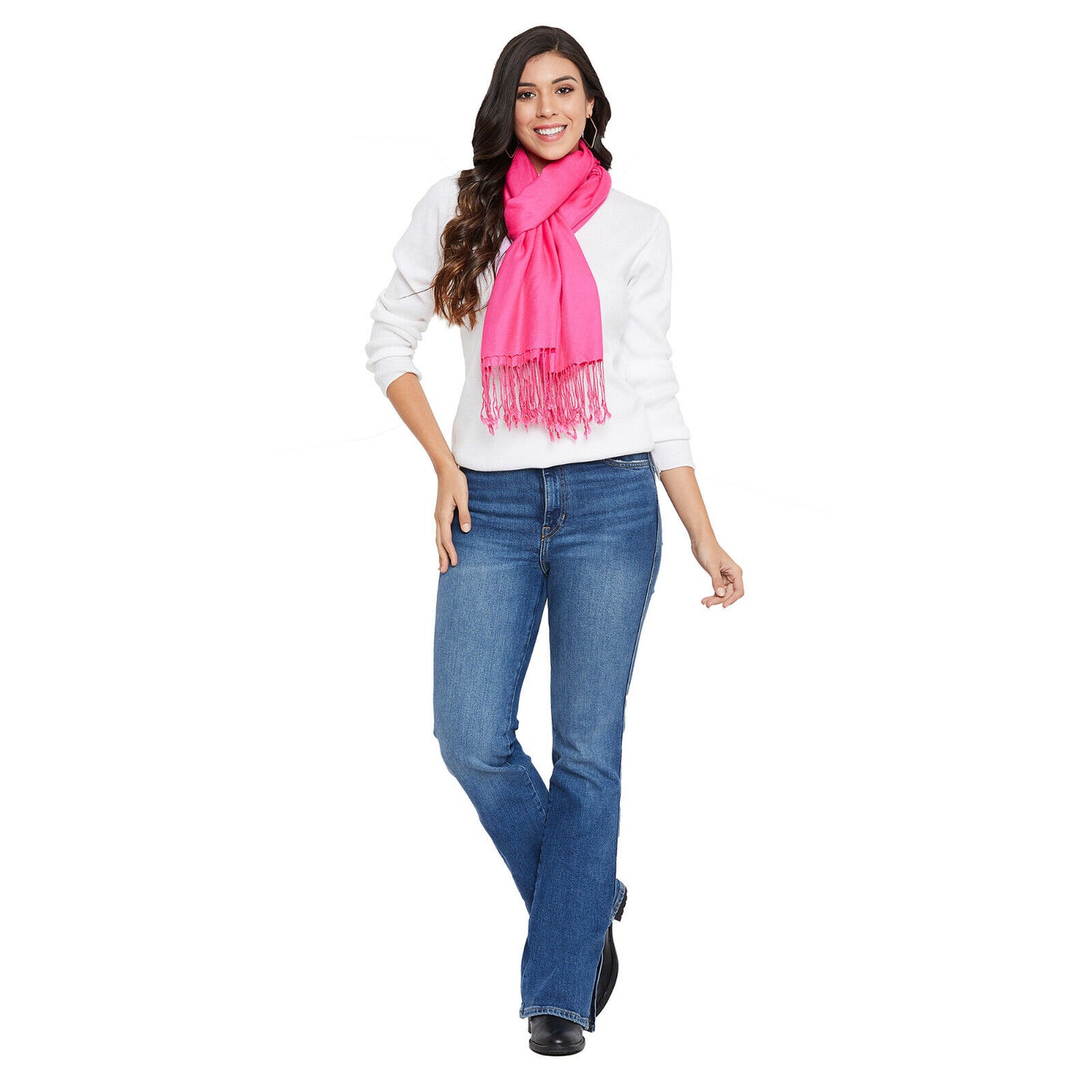 Soft Silk Shawl Wrap Women Pashmina Solid Scarf Stole Cashmere Wool Ladies Scarf