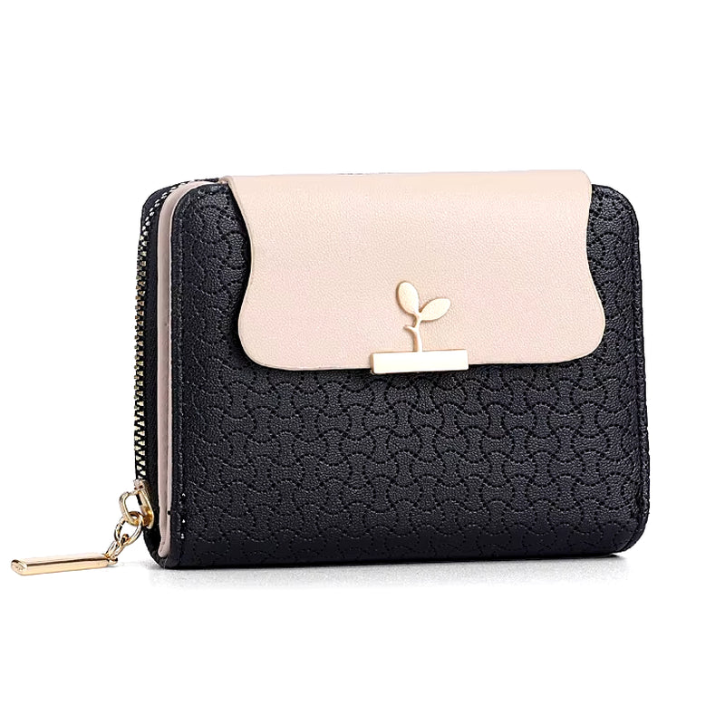 Women Wallets PU Leather Lady Zipper Moneybags Coin Purse Pocket ID Card Bag Woman Short Hasp Cute Wallet Billfold Purses